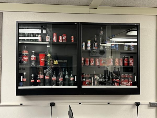 Coca Cola display in the shops building at Helena High